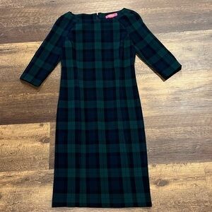 Plaid Green and Black Women's Dress